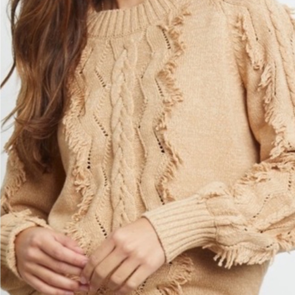 Rails  Sweater with Fringe Details